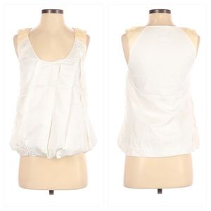 Haniiy White Cotton Sleeveless Blouse